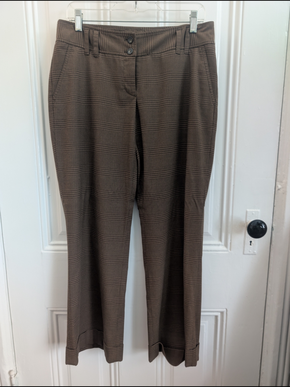 MICHAEL Michael Kors Brown Glen Plaid Trousers